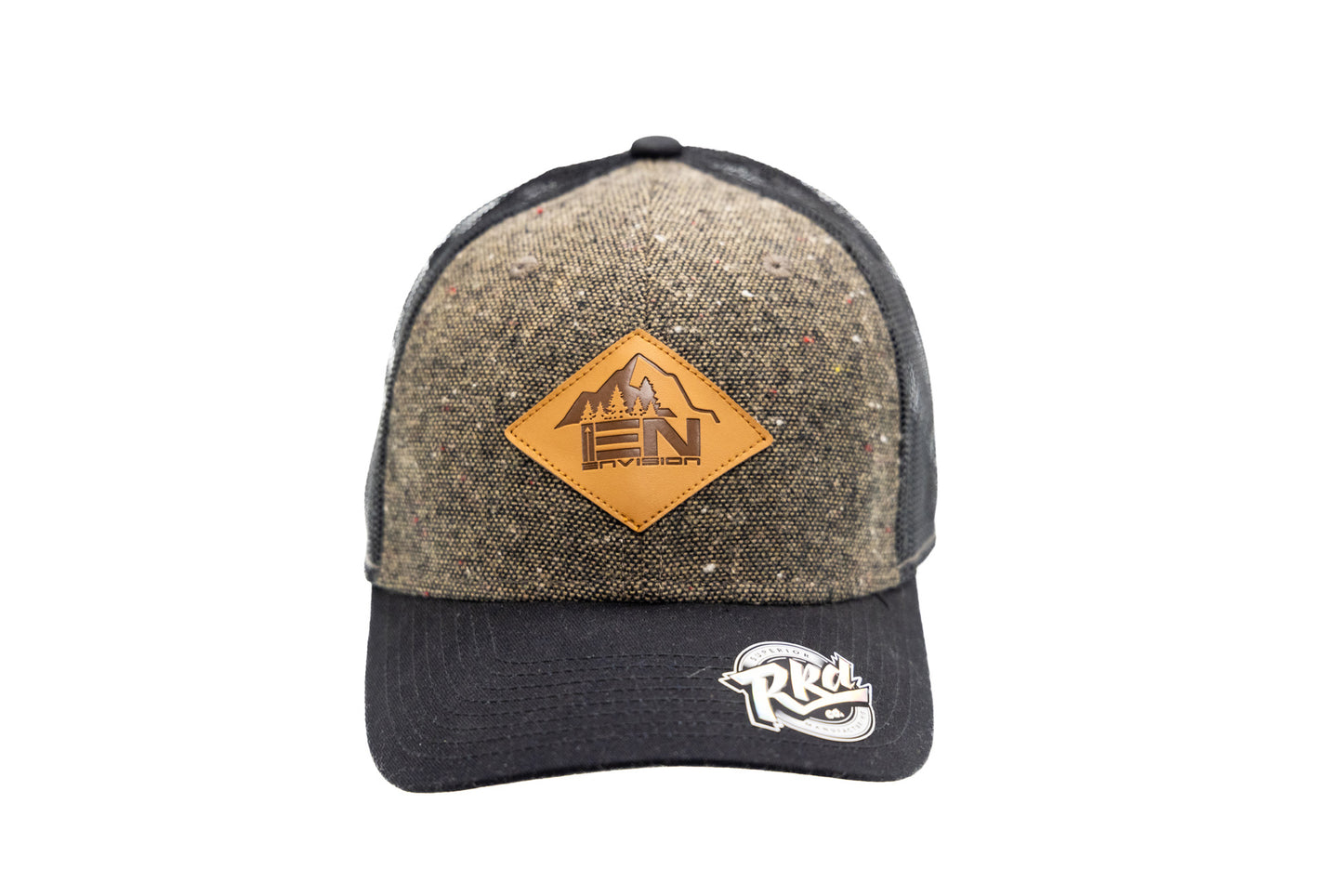 Leather Patch Bent Brim Cap