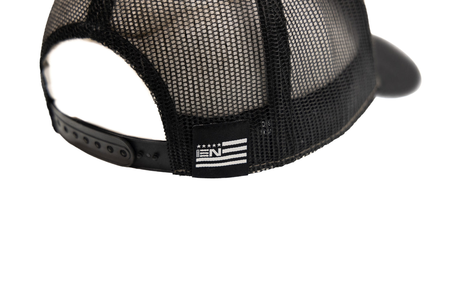 Leather Patch Bent Brim Cap