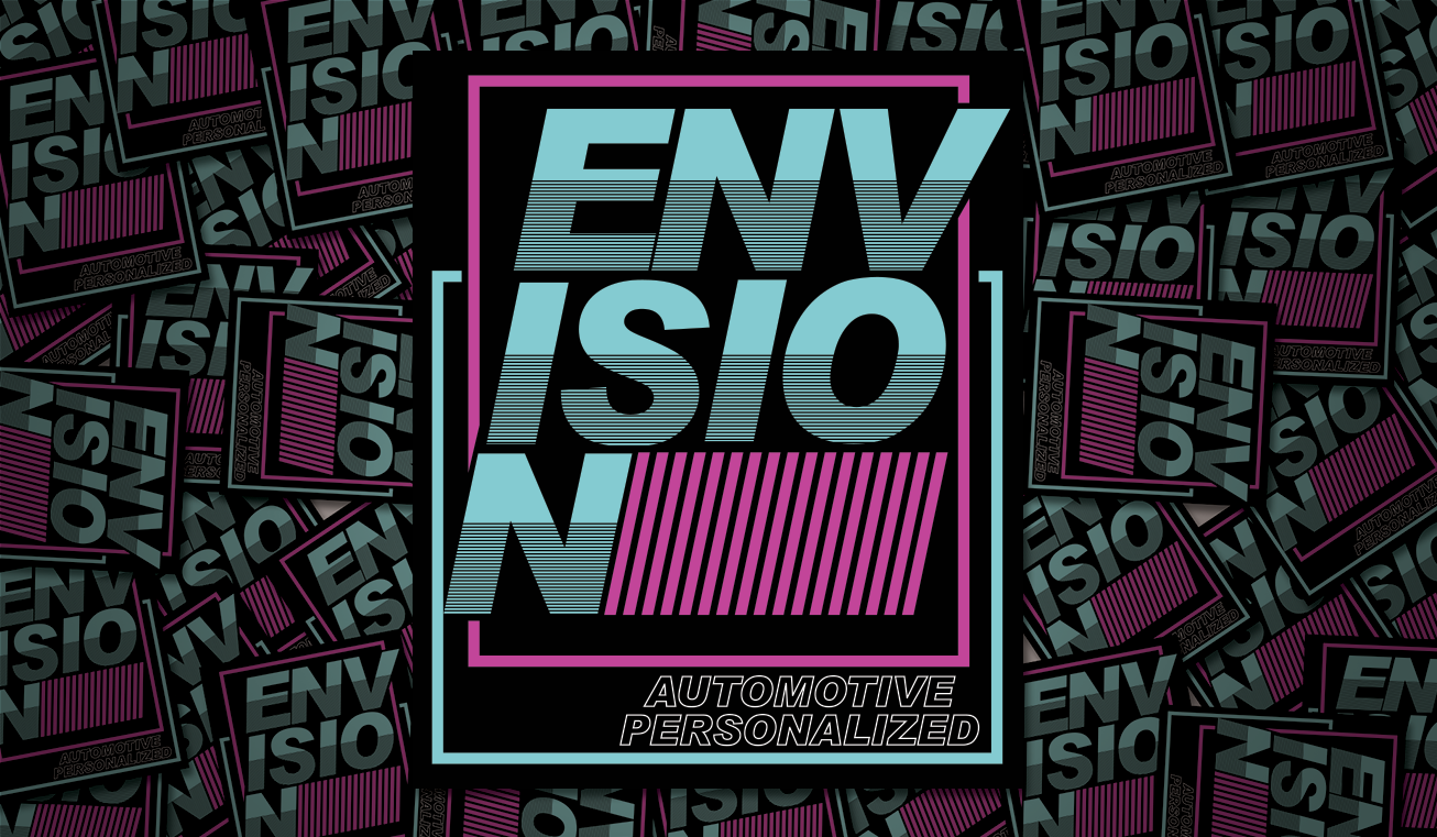 Sticker - Automotive Personalized Retro Square