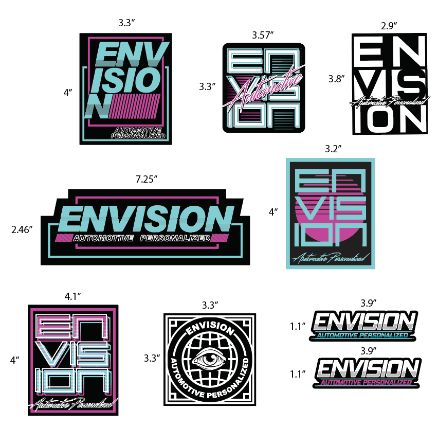 Sticker - Automotive Personalized Retro Square